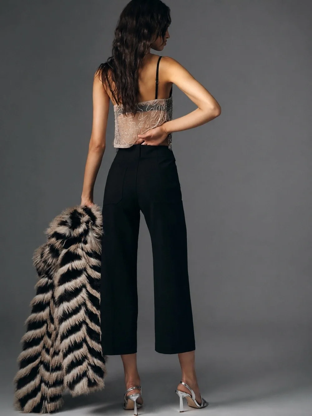 Anthropologie Maeve | Black High-Rise Ponte The Colette Cropped Pants ~ US 27P